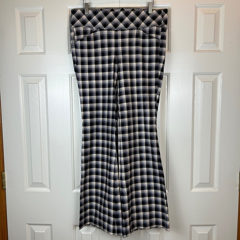Torrid Black Plaid Flare Pants